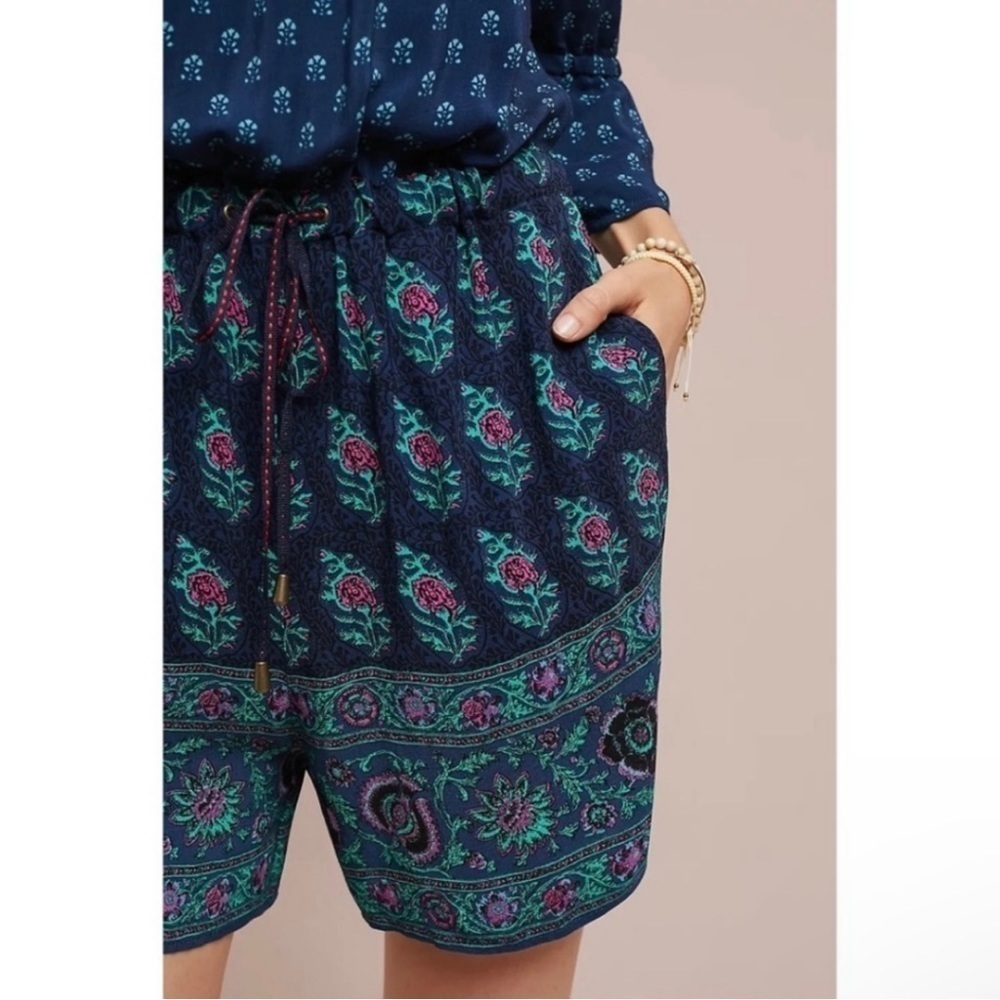 Anthropologie Ett Twa Kaleo Printed Romper Navy Xs View 3